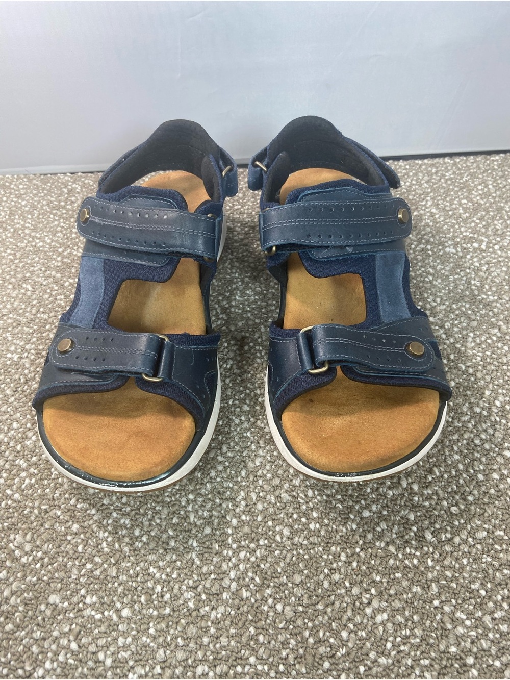 SAS Embark Women’s Blue Adjustable Sandals Pre-Owned Size 9 casual shoes.